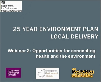 Opportunities for connecting health and the environment - Ecosystems ...